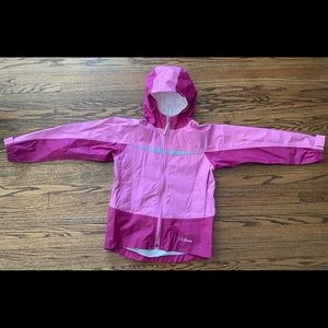 LL Bean Girls Raincoat, pink, size L (6/7)